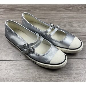 Converse Women's All Star Dainty Mary Jane Sneakers Silver Size 8.5